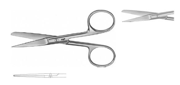 ХІРУРГ. НОЖИЦІ ПРЯМ. Г/Т 105MM